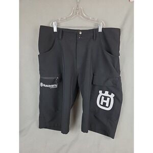 HUSQVARNA FACTORY MOTORCYCLE RACING TEAM SHORTS BLACK LARGE